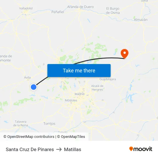 Santa Cruz De Pinares to Matillas map