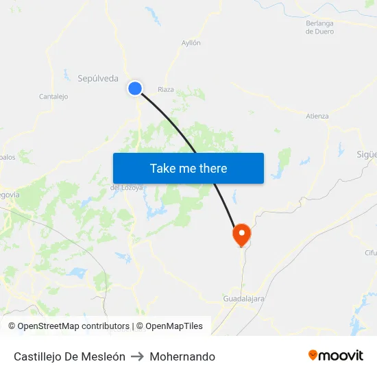 Castillejo De Mesleón to Mohernando map