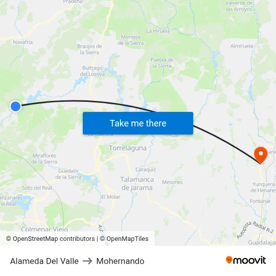 Alameda Del Valle to Mohernando map