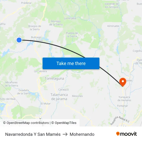 Navarredonda Y San Mamés to Mohernando map