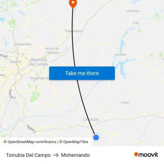 Torrubia Del Campo to Mohernando map
