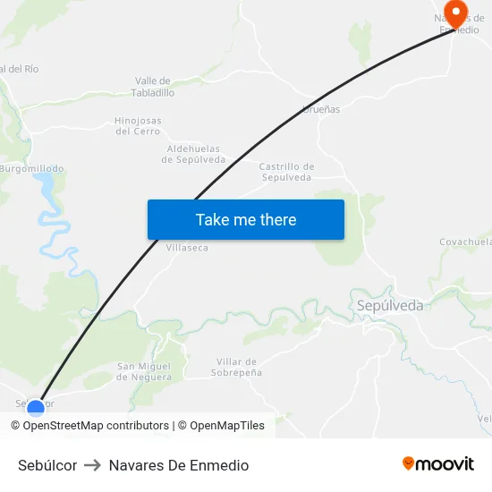Sebúlcor to Navares De Enmedio map