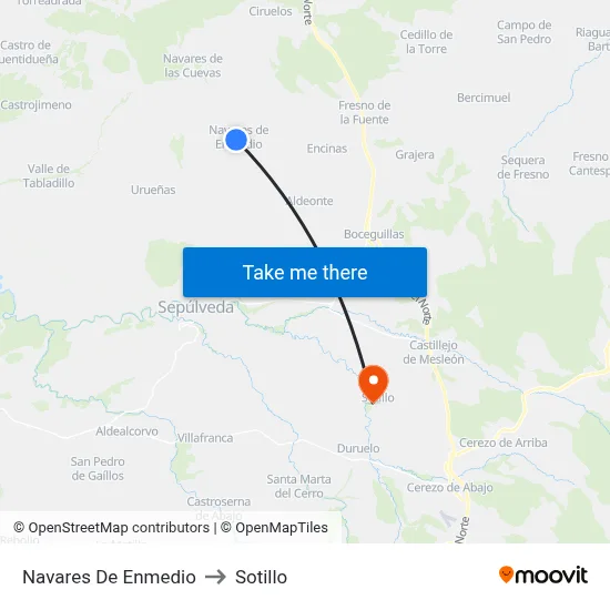 Navares De Enmedio to Sotillo map