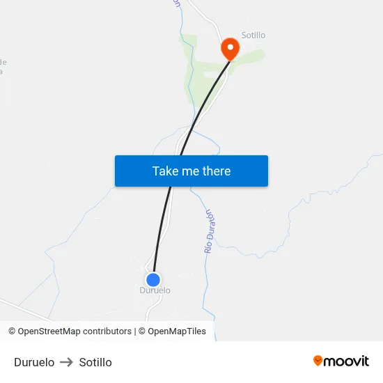 Duruelo to Sotillo map