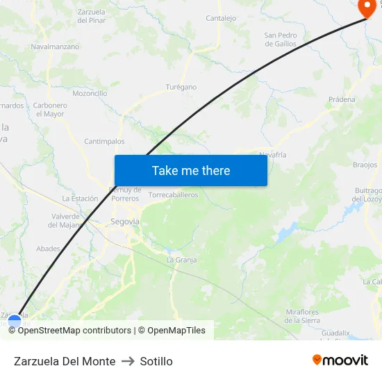 Zarzuela Del Monte to Sotillo map