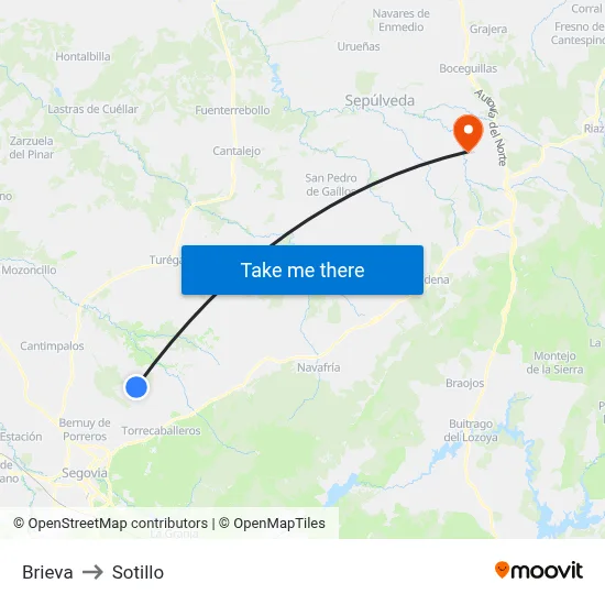 Brieva to Sotillo map