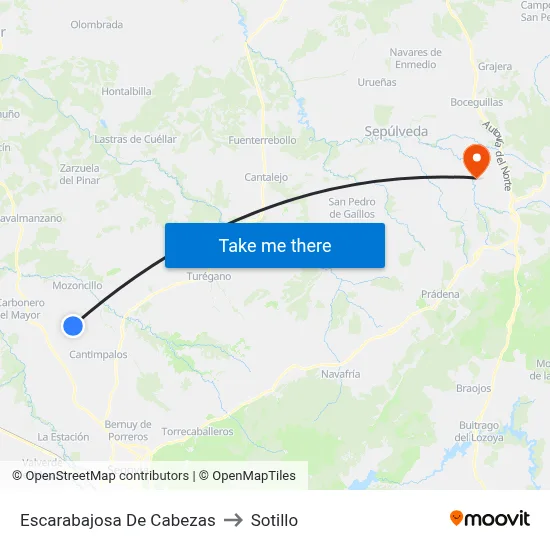 Escarabajosa De Cabezas to Sotillo map