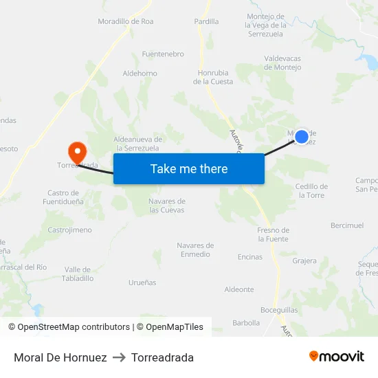 Moral De Hornuez to Torreadrada map