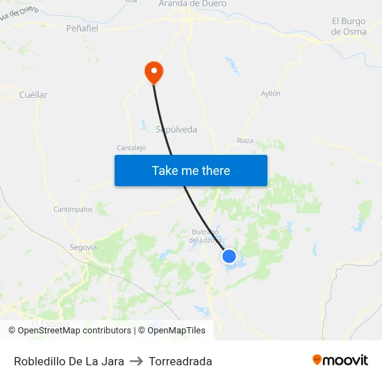 Robledillo De La Jara to Torreadrada map