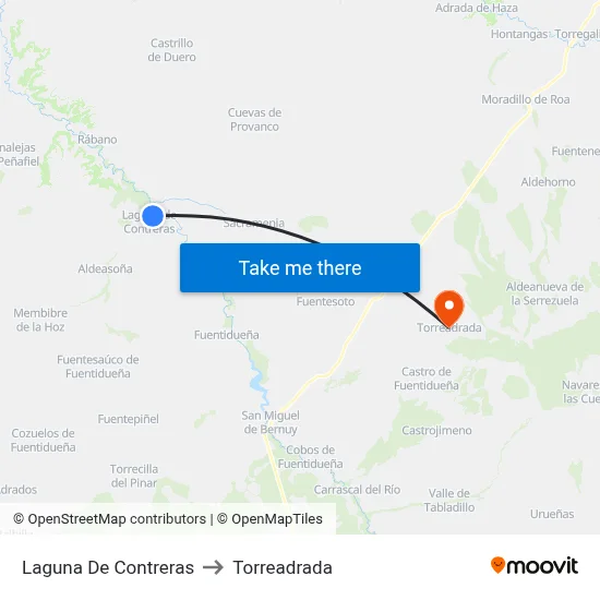 Laguna De Contreras to Torreadrada map