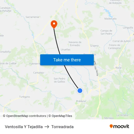 Ventosilla Y Tejadilla to Torreadrada map