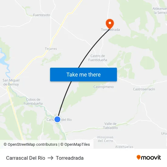Carrascal Del Río to Torreadrada map