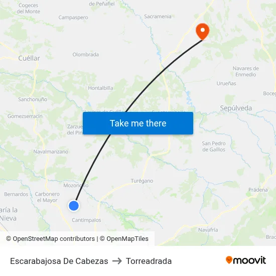 Escarabajosa De Cabezas to Torreadrada map
