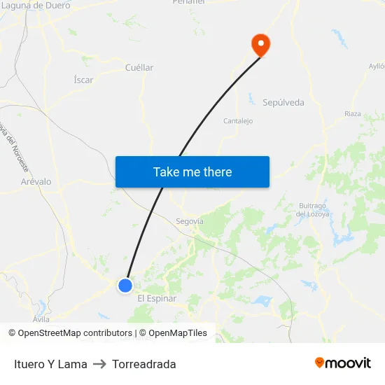 Ituero Y Lama to Torreadrada map