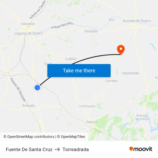 Fuente De Santa Cruz to Torreadrada map