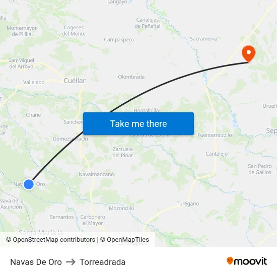 Navas De Oro to Torreadrada map