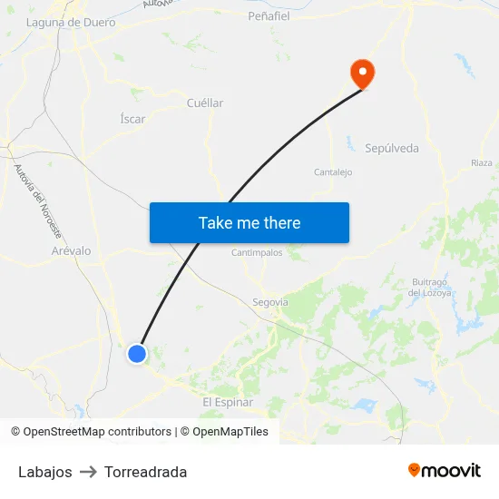 Labajos to Torreadrada map
