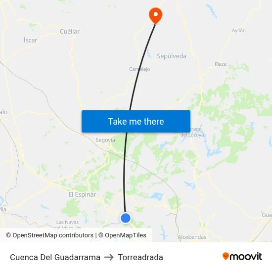 Cuenca Del Guadarrama to Torreadrada map