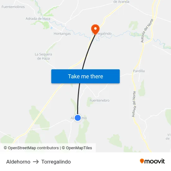 Aldehorno to Torregalindo map