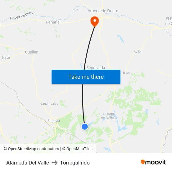 Alameda Del Valle to Torregalindo map