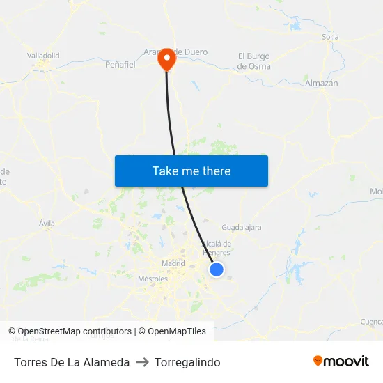 Torres De La Alameda to Torregalindo map