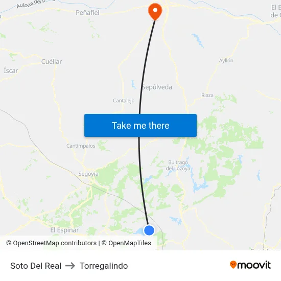 Soto Del Real to Torregalindo map