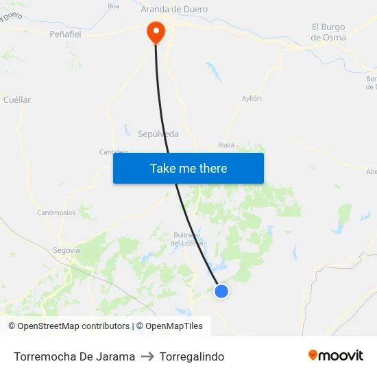 Torremocha De Jarama to Torregalindo map