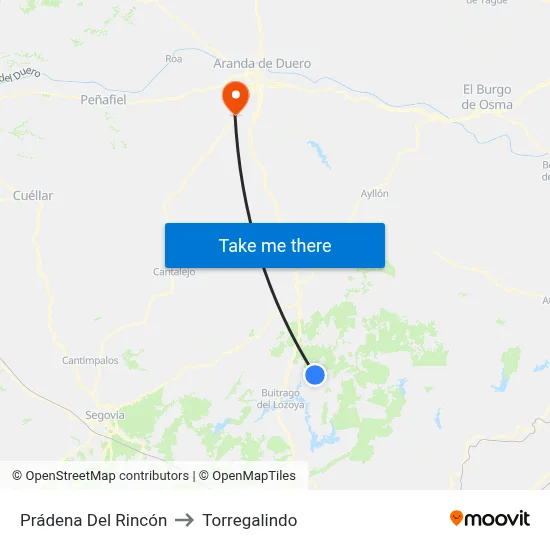 Prádena Del Rincón to Torregalindo map