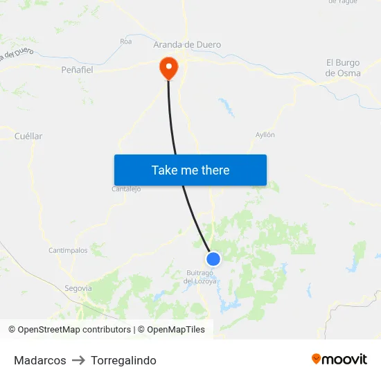 Madarcos to Torregalindo map