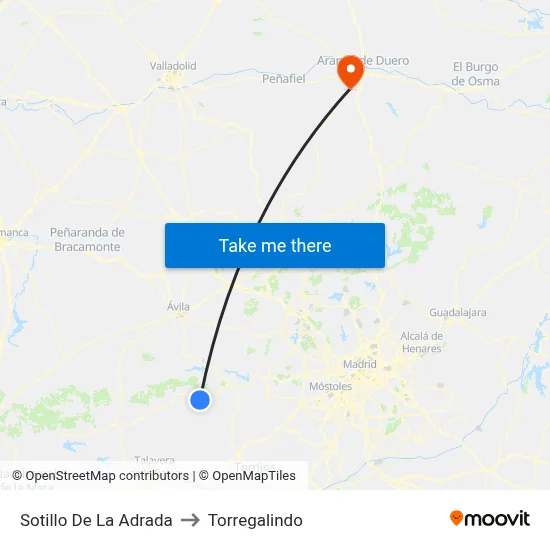 Sotillo De La Adrada to Torregalindo map