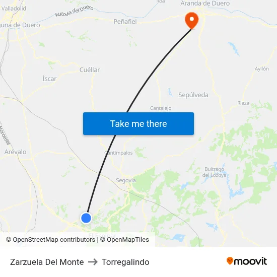 Zarzuela Del Monte to Torregalindo map