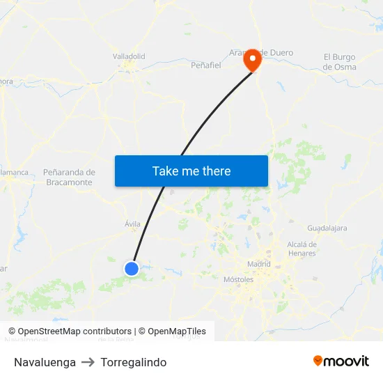 Navaluenga to Torregalindo map