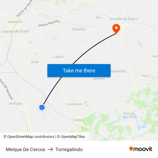 Melque De Cercos to Torregalindo map