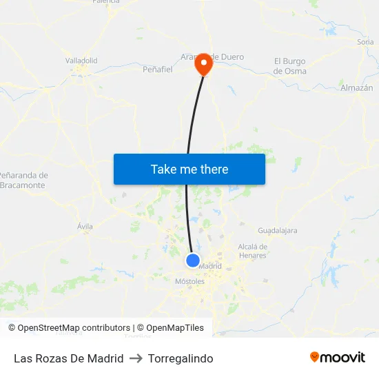 Las Rozas De Madrid to Torregalindo map
