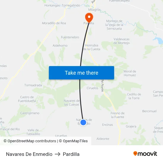 Navares De Enmedio to Pardilla map
