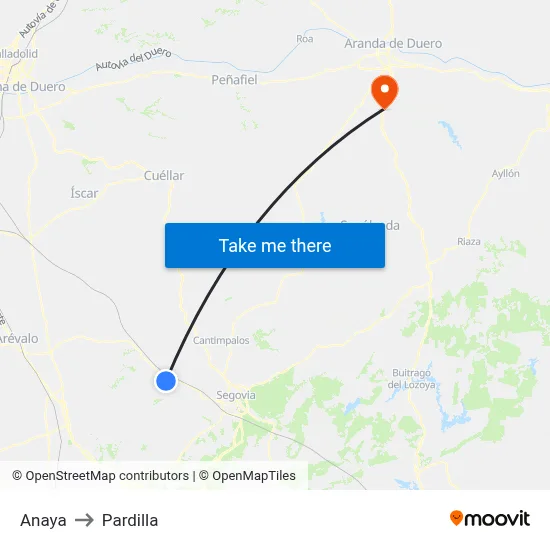 Anaya to Pardilla map
