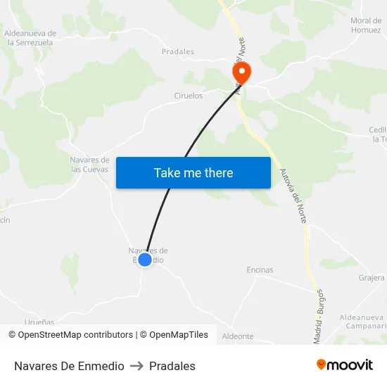 Navares De Enmedio to Pradales map