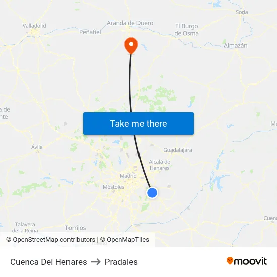 Cuenca Del Henares to Pradales map