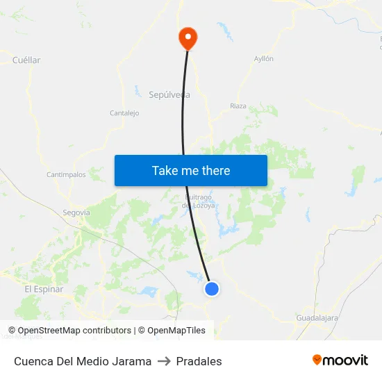 Cuenca Del Medio Jarama to Pradales map