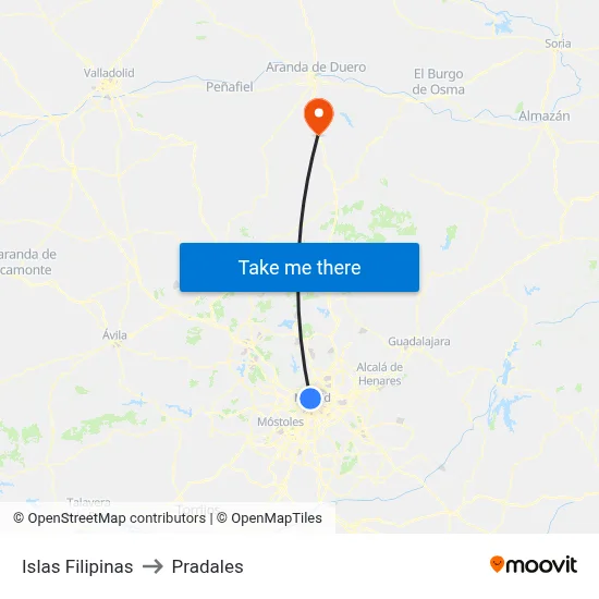 Islas Filipinas to Pradales map