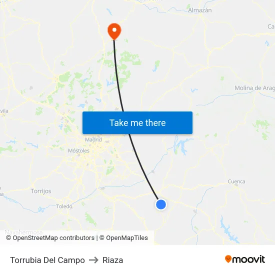Torrubia Del Campo to Riaza map