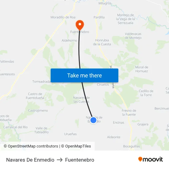 Navares De Enmedio to Fuentenebro map