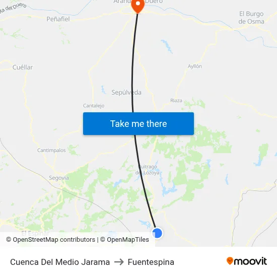 Cuenca Del Medio Jarama to Fuentespina map