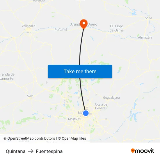Quintana to Fuentespina map