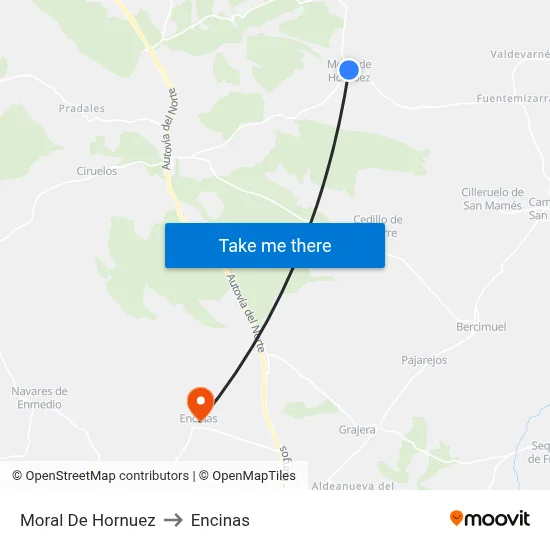 Moral De Hornuez to Encinas map