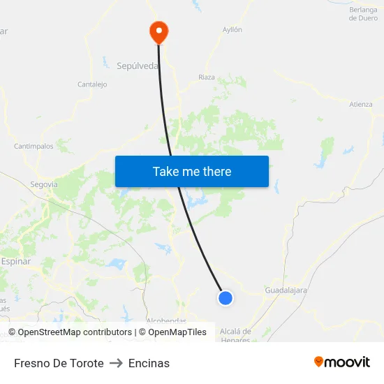 Fresno De Torote to Encinas map
