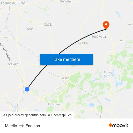 Maello to Encinas map