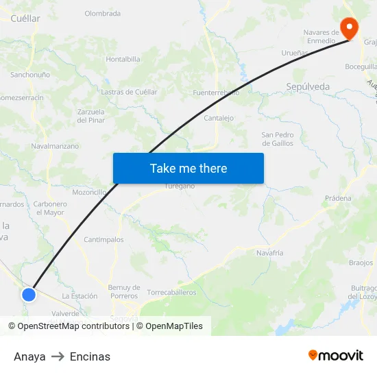 Anaya to Encinas map