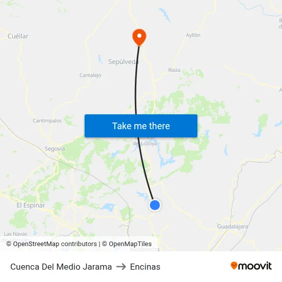 Cuenca Del Medio Jarama to Encinas map
