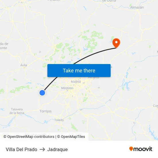 Villa Del Prado to Jadraque map
